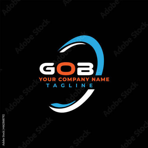 GOB letter logo creative design with vector graphic, GOB simple and modern logo. GOB luxurious alphabet design  Vector