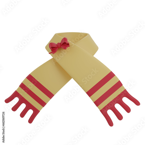  scarf 3d illustrations,christmas icon