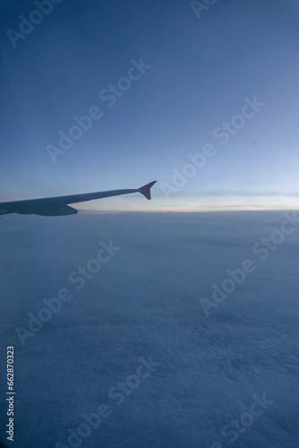 View from the window of plane