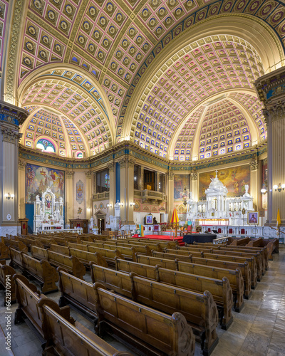 Interior of the historic Our Lady of Sorrows Basilica in Chicago, Illinois