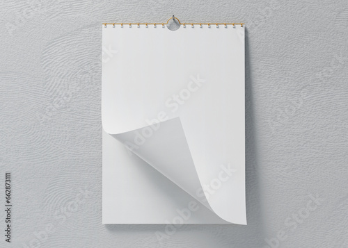 hanging potrait wall calendar suitable for calendar design presentation