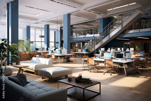Modern office with comfortable, collaborative spaces designed © elenbessonova