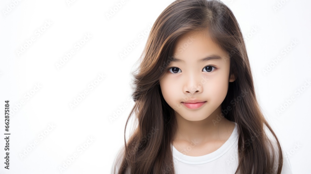photo portrait of a beautiful young asian American model teen girl looking forward. child ad with copy space, cute, kids, children, beauty, pretty photo portrait of a beautiful young asian American model teen girl looking forward. child ad with copy space, cute, kids, children, beauty, pretty