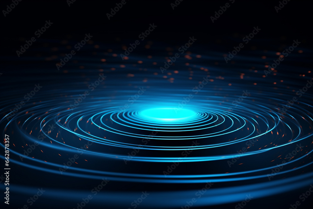 Glowing digital circle, energy source. Glowing digital circle, energy source.
