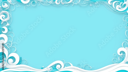 A Blue And White Background With Swirly Swirly Lines