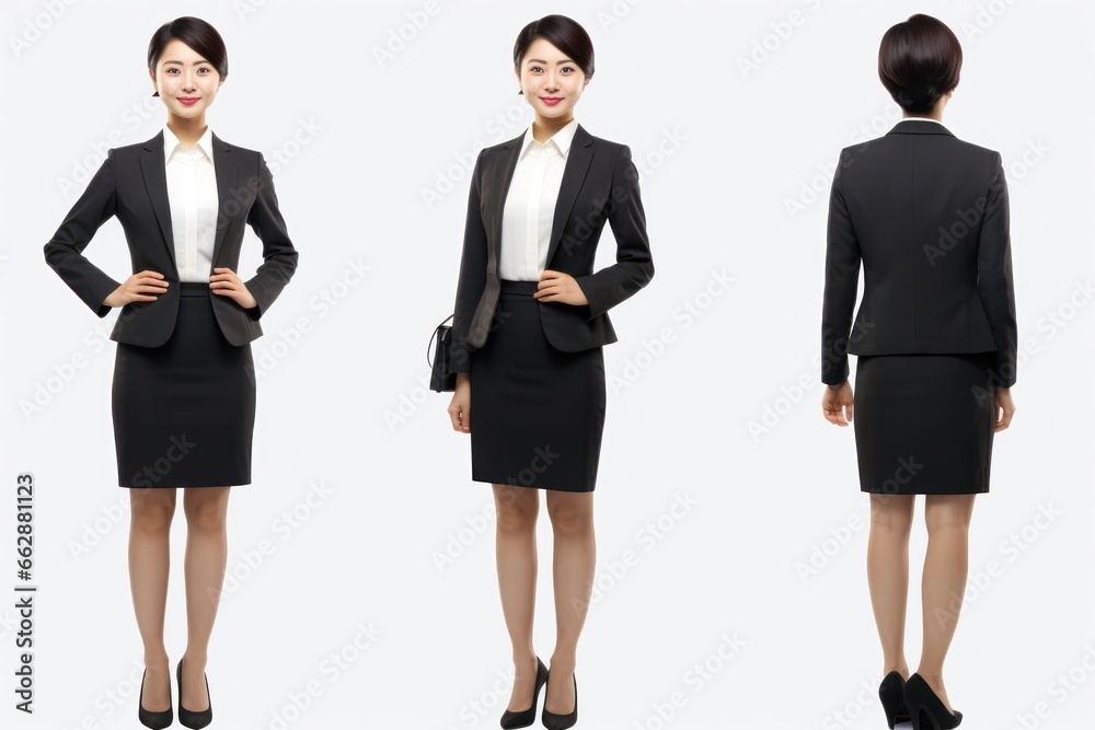 Asian Female Illustration Office Clerk Job Lifestyle Backdrop Generative AI Asian Female Illustration Office Clerk Job Lifestyle Backdrop Generative AI
