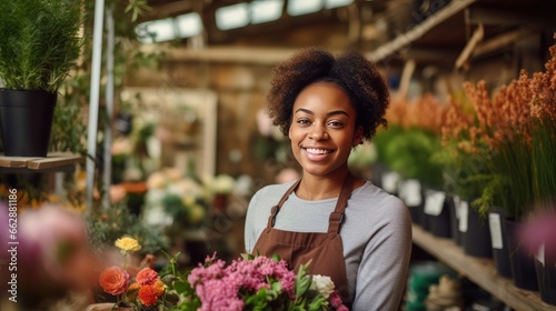 Flower shop worker