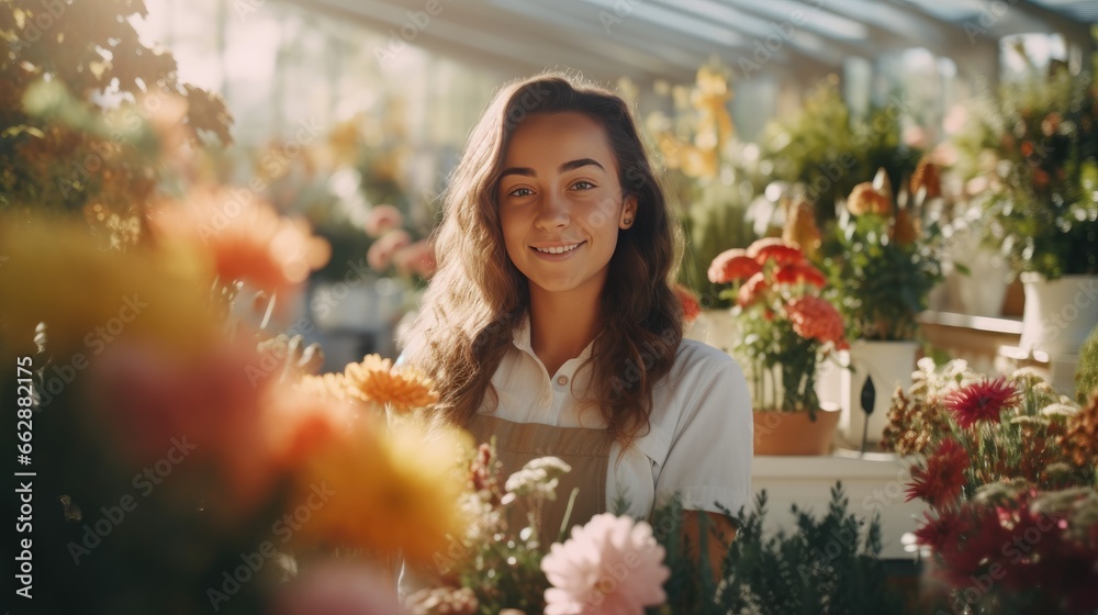 Flower shop worker