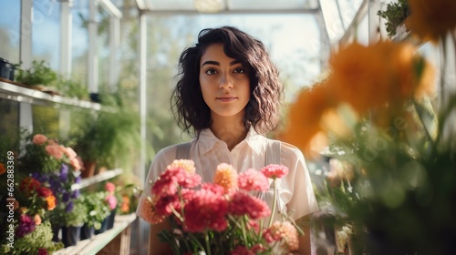 Flower shop worker