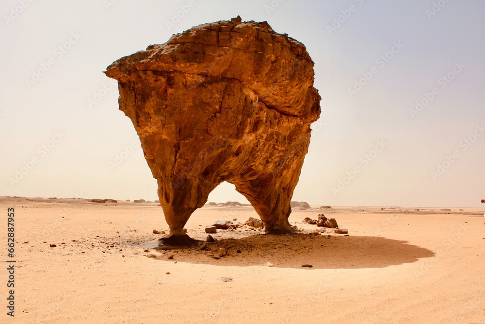 brown rock formation in the Algerian Sahara