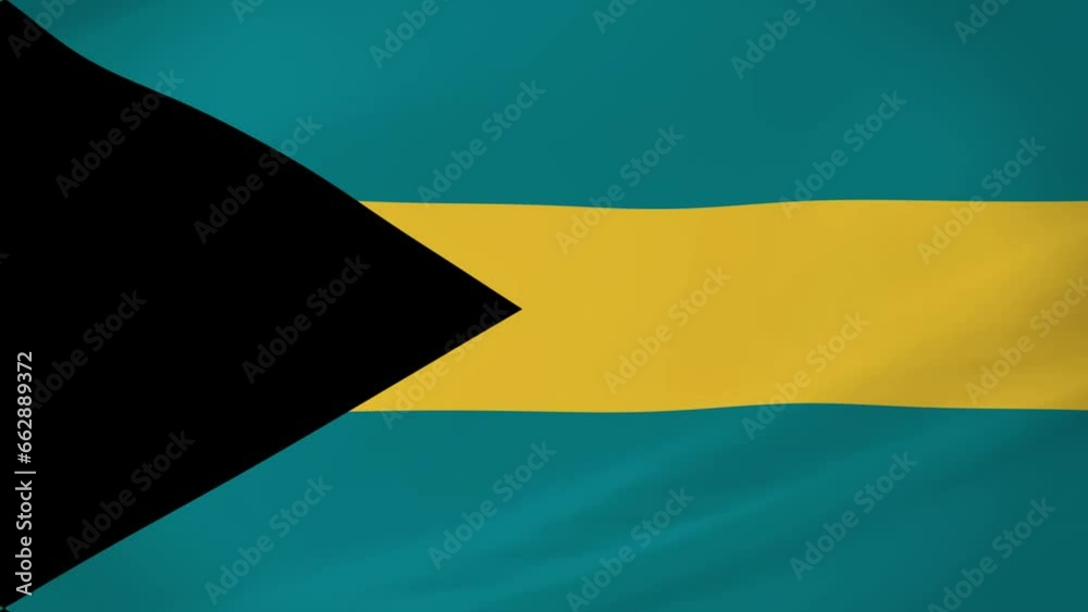 Bahamas Waving Flag Realistic Animation Video Bahamas Waving Flag Realistic Animation Video