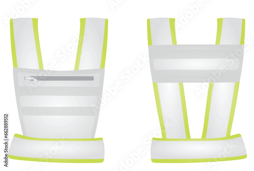 Harness reflective vest. vector illustration