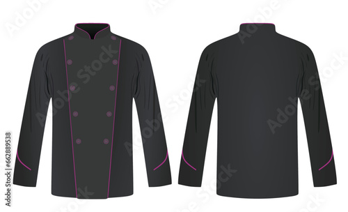Black cook uniform. vector illustration