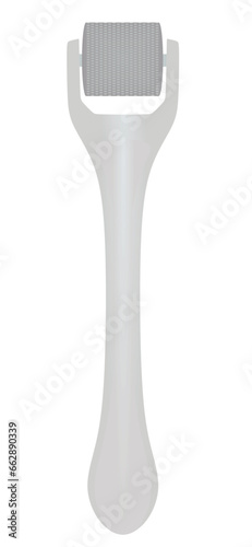 White derma skin roller. vector