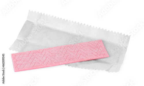 Photography Unwrapped stick of chewing gum isolated on white