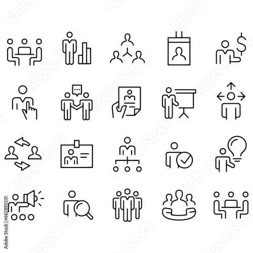 Human Resource and Business Icons vector design