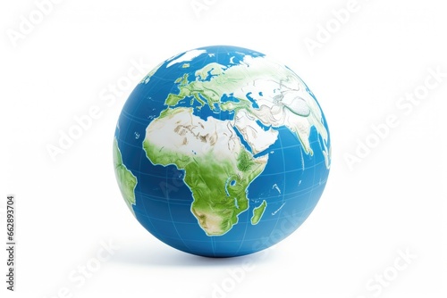 Abstract Earth on white background
