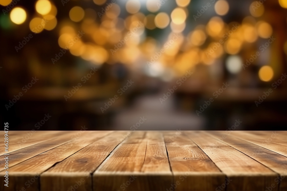 Background with an empty wooden table in the foreground against the backdrop of nature.Vineyards. Prlovance. Universal background. - obrazy, fototapety, plakaty 
