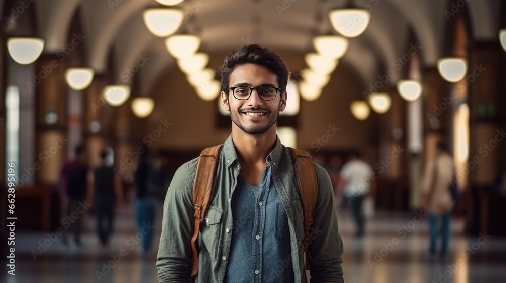 Young Indian student - obrazy, fototapety, plakaty 