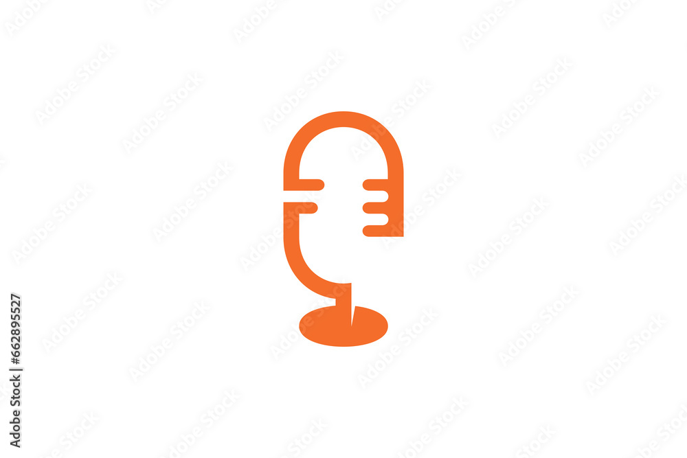 Podcast abstract logo in flat design style Podcast abstract logo in flat design style