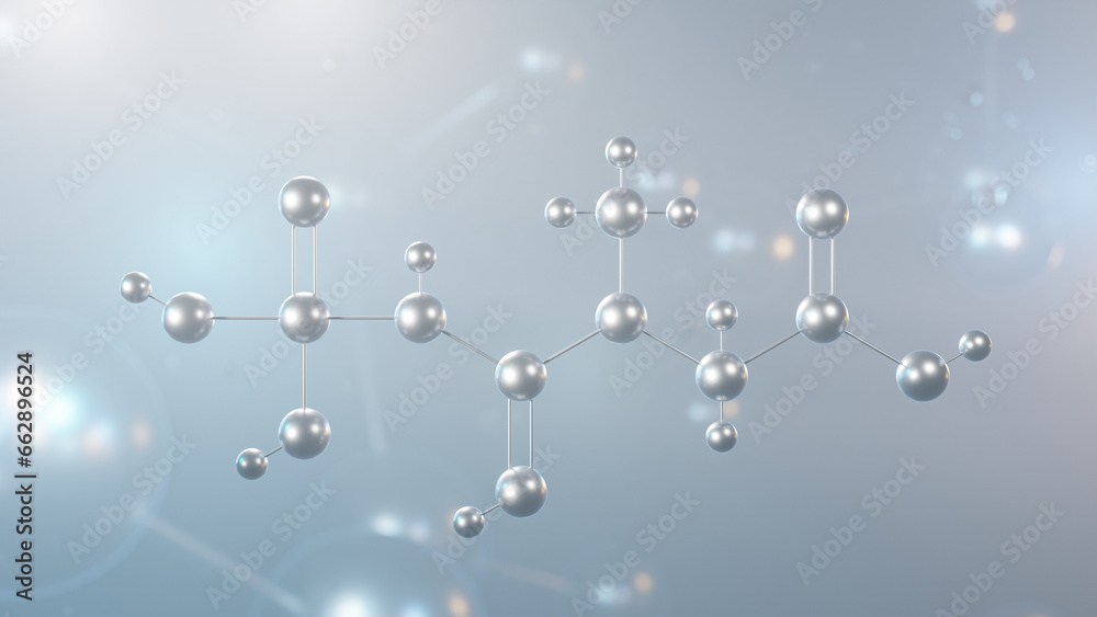 phosphocreatine molecular structure, 3d model molecule, creatine