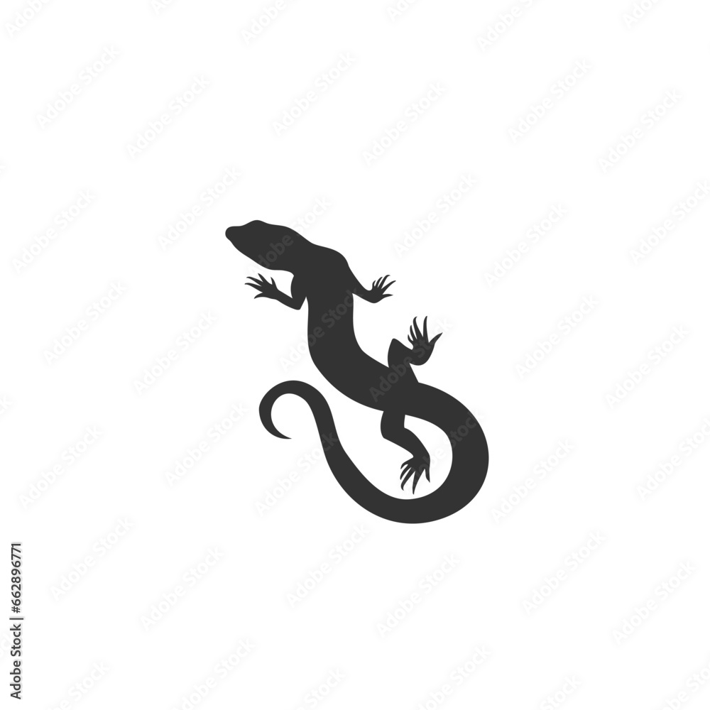 Lizard logo icon in flat style. Vector illustration Lizard logo icon in flat style. Vector illustration