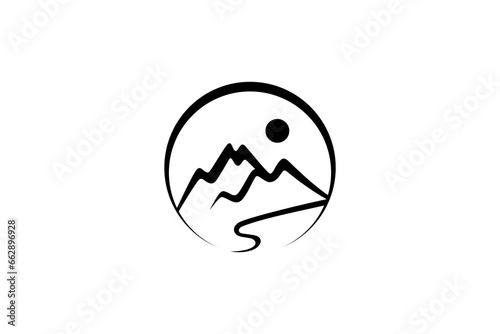 mountain logo abstract design vector illustration