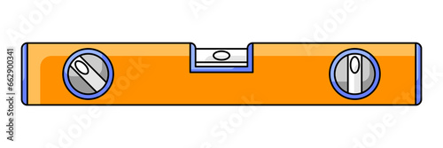 Illustration of building level. Repair working tool. Equipment for construction industry and business.