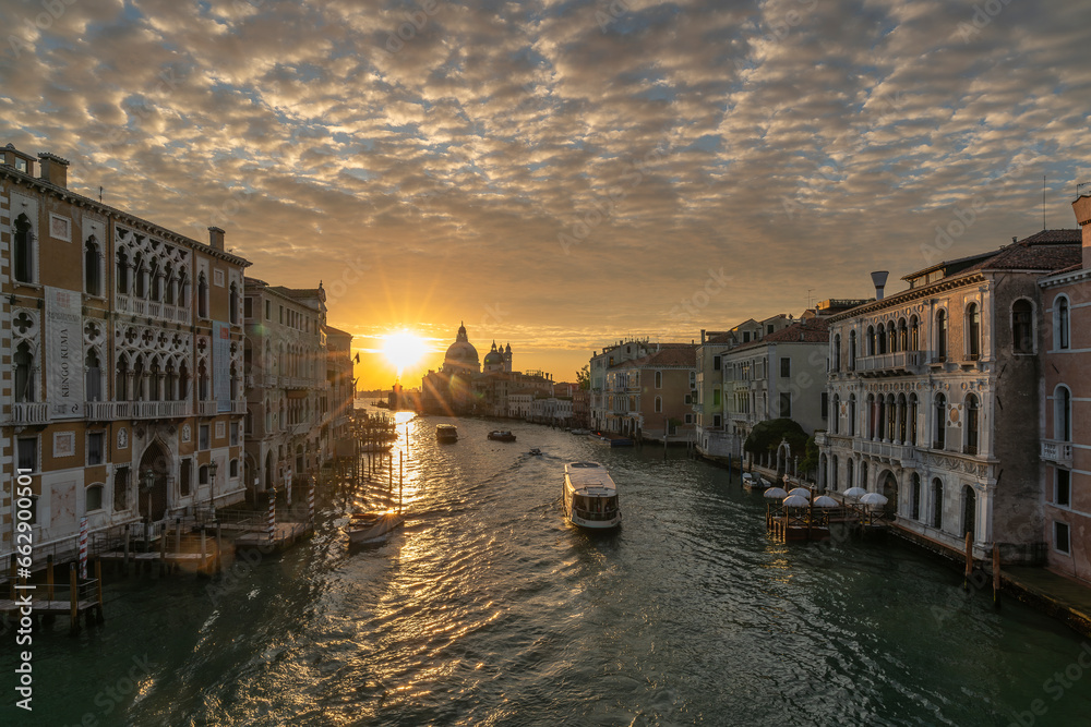 Romantic sunrise on the Grand Canal