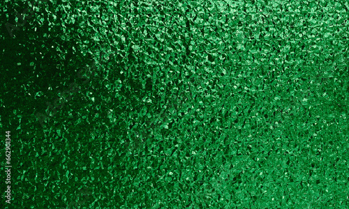 Green metallic foil water glass clumping texture decoration