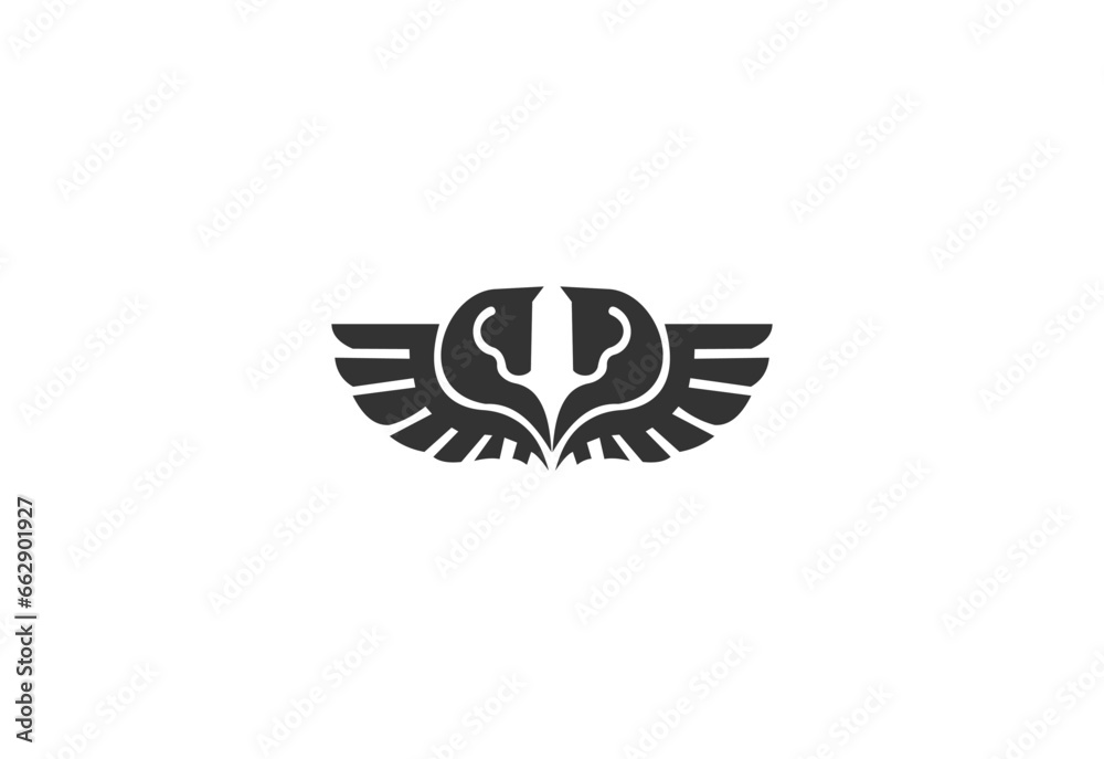 Obraz premium Horse Pegasus Logo Design Template