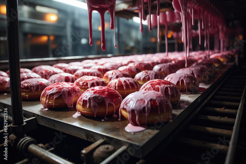 Production of donuts.