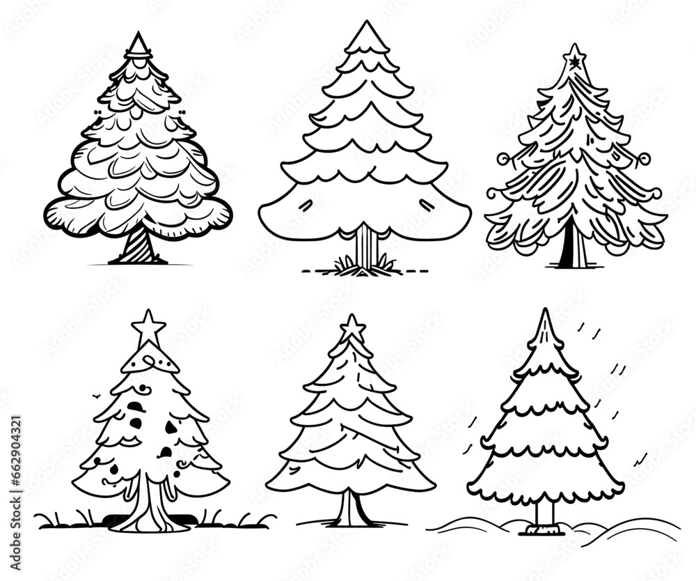Vector collection of christmas tree decoration