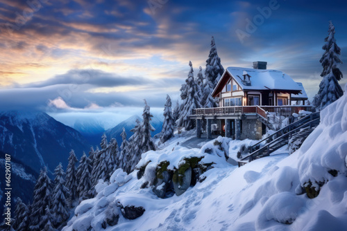 Winter Mountain Retreat © Bijac
