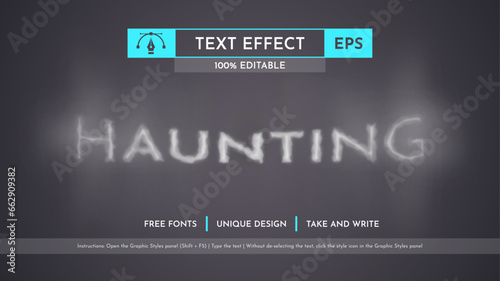 Haunting - Editable Text Effect, Font Style