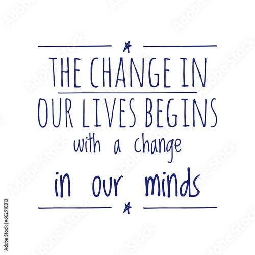 ''Life changing mind'' Quote Illustration, Mindset Concept © D'Arcangelo Stock