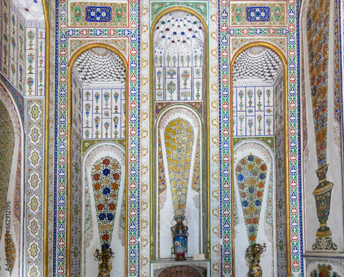 Canvas Print Usbekistan - Buchara: Sommerpalast des letzten Emirs Said Alim Khan - Details de