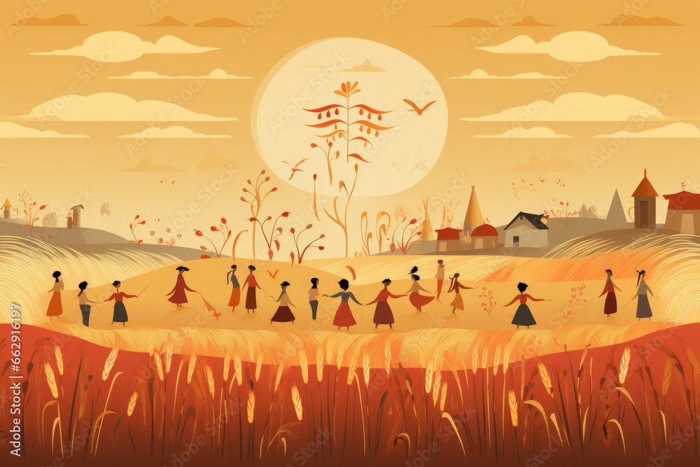 Lively harvest sprites, ensuring bountiful crops and prosperity for farmers - Generative AI Lively harvest sprites, ensuring bountiful crops and prosperity for farmers - Generative AI