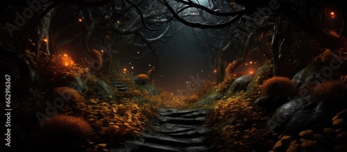 Enchanted autumn forest With copyspace for text © 2rogan
