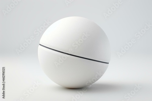 White basketball ball with no markings, presented in various angles. Generative AI © Aeris