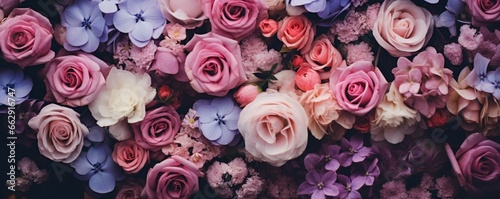 pink and purple flowers background 