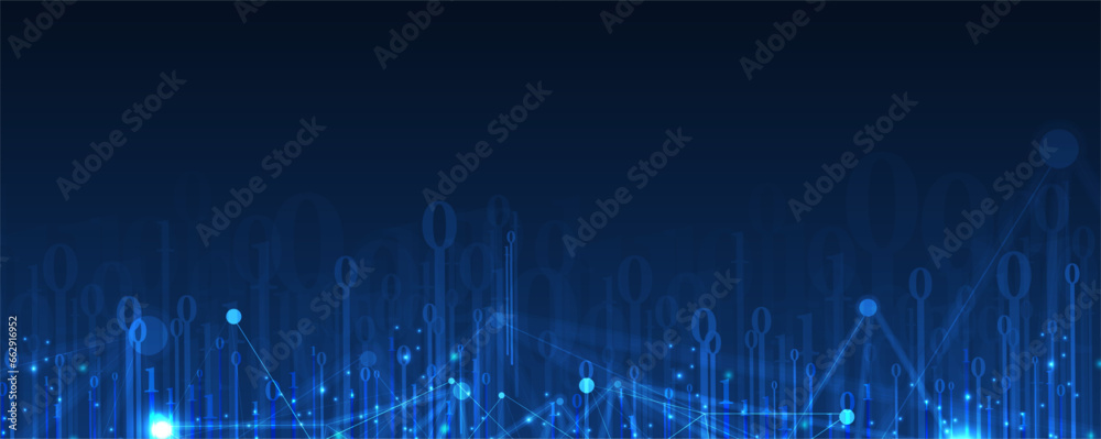 Fototapeta premium Technology abstract futuristic background for internet business. Big data concept.