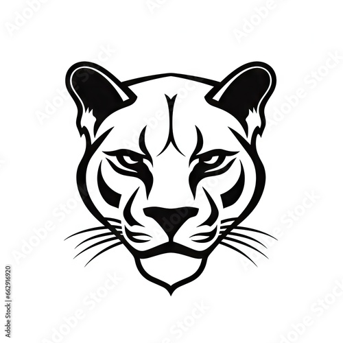 Cougar Head Icon  Minimal Puma Portrait  Cougar Logo  Panther Silhouette  Mountain Lion Icon