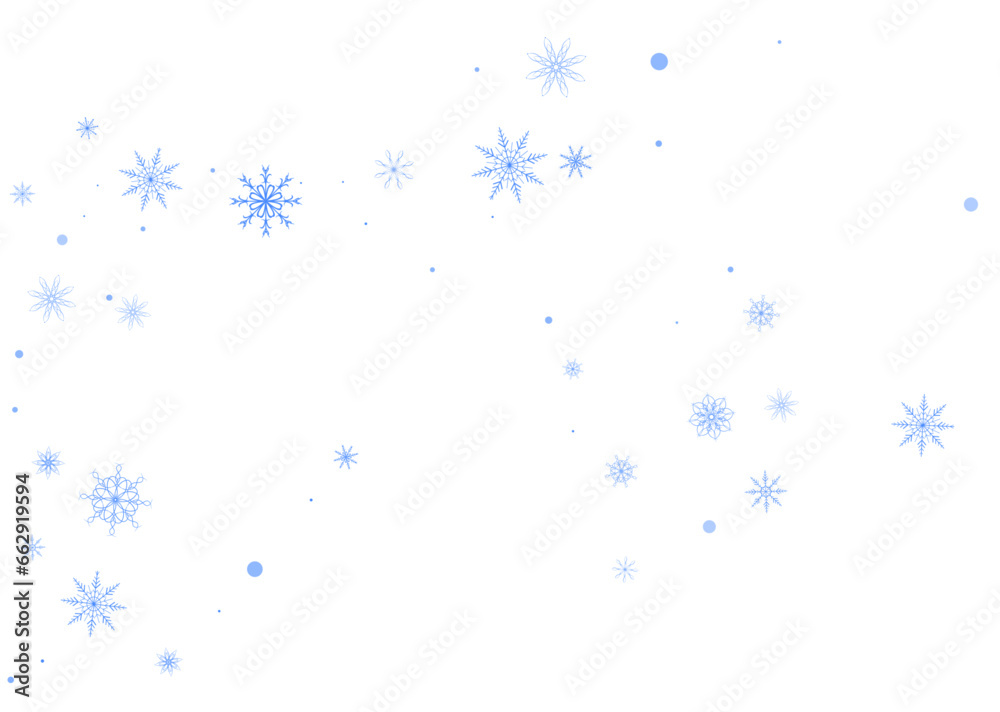 Christmas background. Blue delicate snowflakes on a white background. New Year's holiday design Christmas background. Blue delicate snowflakes on a white background. New Year's holiday design