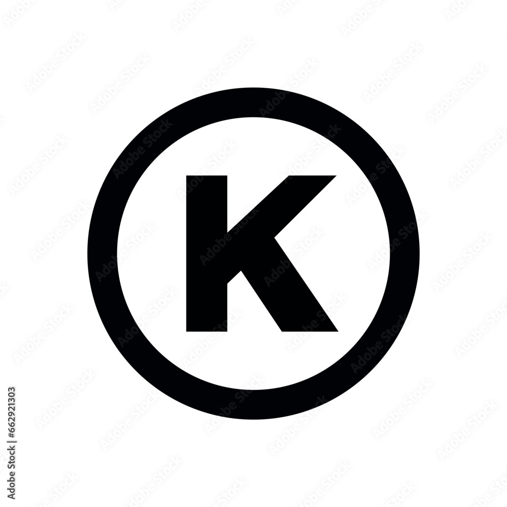 Kosher Certified symbol. International symbol of kosher food. Packaging concept. Kosher Certified symbol. International symbol of kosher food. Packaging concept.