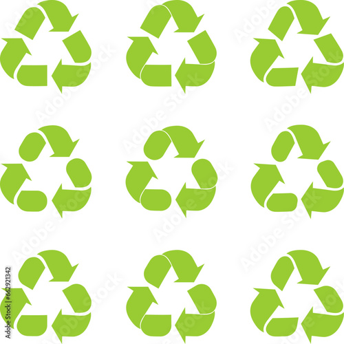 Recycling Pfeile, Recycling, Sammlung, Logo, Icon