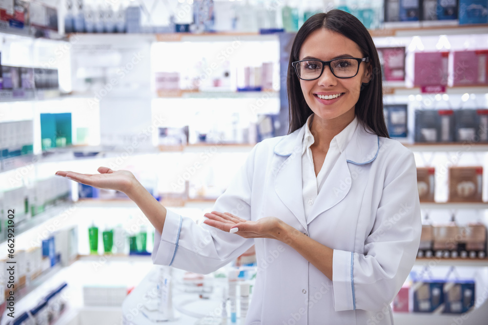 Beautiful pharmacist working Beautiful pharmacist working