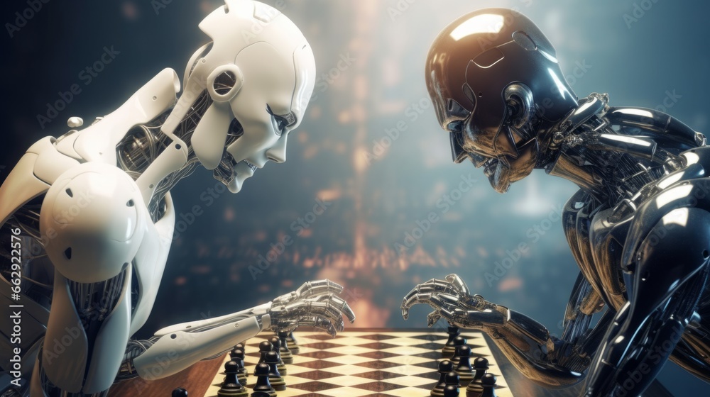 Fototapeta premium will you beat me Mr. Robot? 