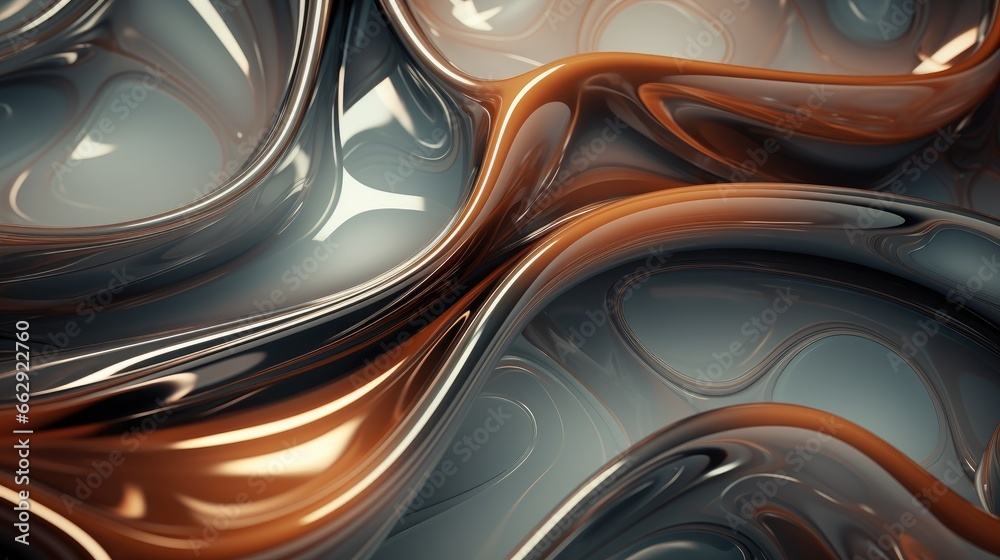 Abstract glossy grey and orange ceramics background