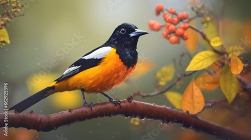 beautiful oriole colorful.Generative AI © shuvodesign